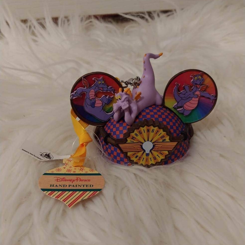 💜FIRM! NWT DISNEY PARKS EPCOT FIGMENT HAND PAINTED EAR HAT ORNAMENT (LAST AND F